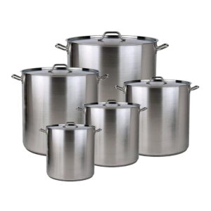 170-Liter Stainless Metal Tall Inventory Pot with Divider for Industrial Use