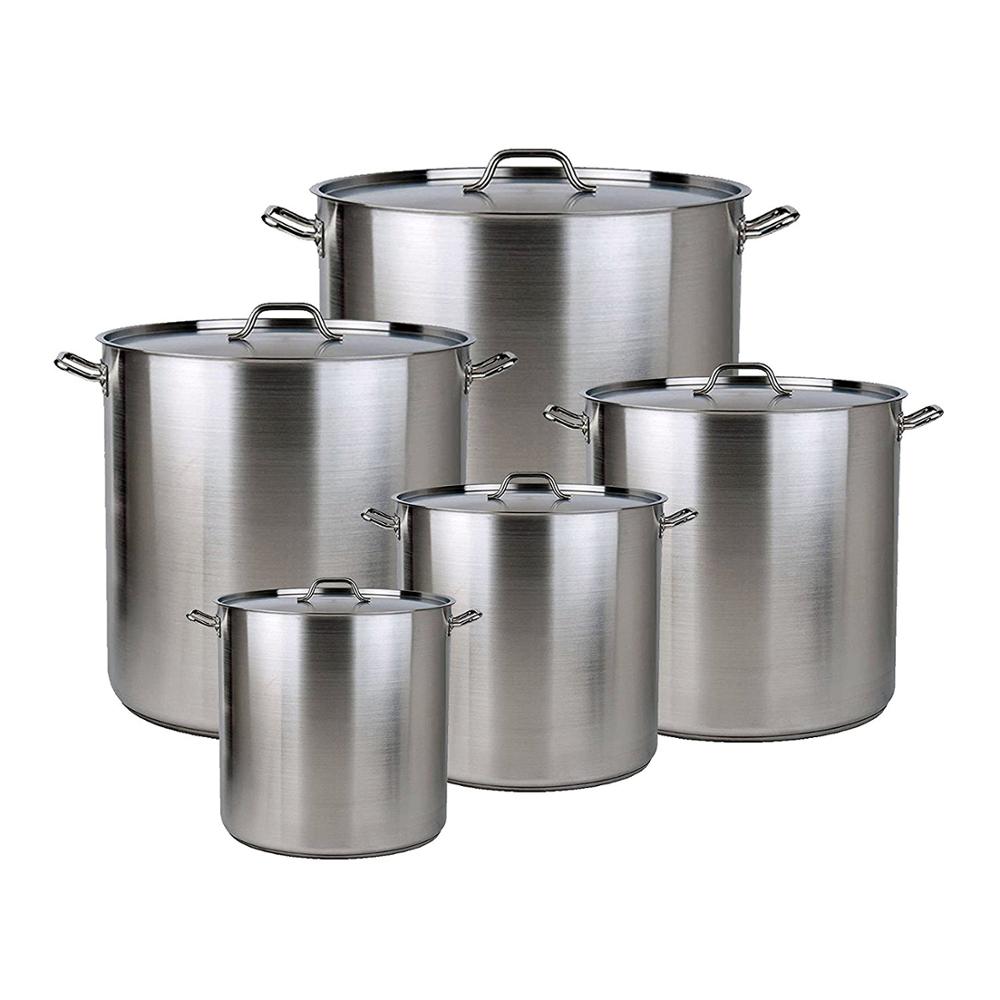 170-Liter Stainless Metal Tall Inventory Pot with Divider for Industrial Use