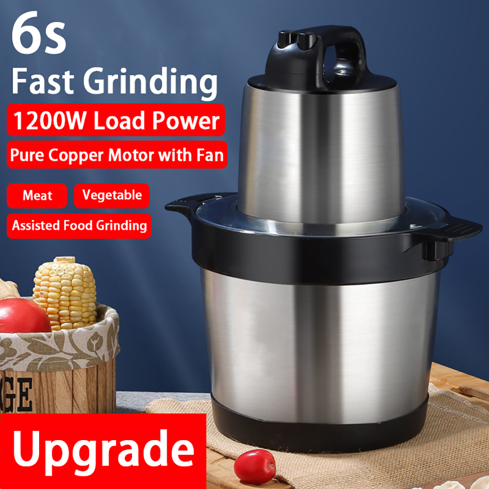 6L Inexpensive Stainless Metal Electrical Yam Pounding Machine - Mini Fufu Pounder, Kitchen Meals Grinder, and Meat Chopper for Dwelling Use