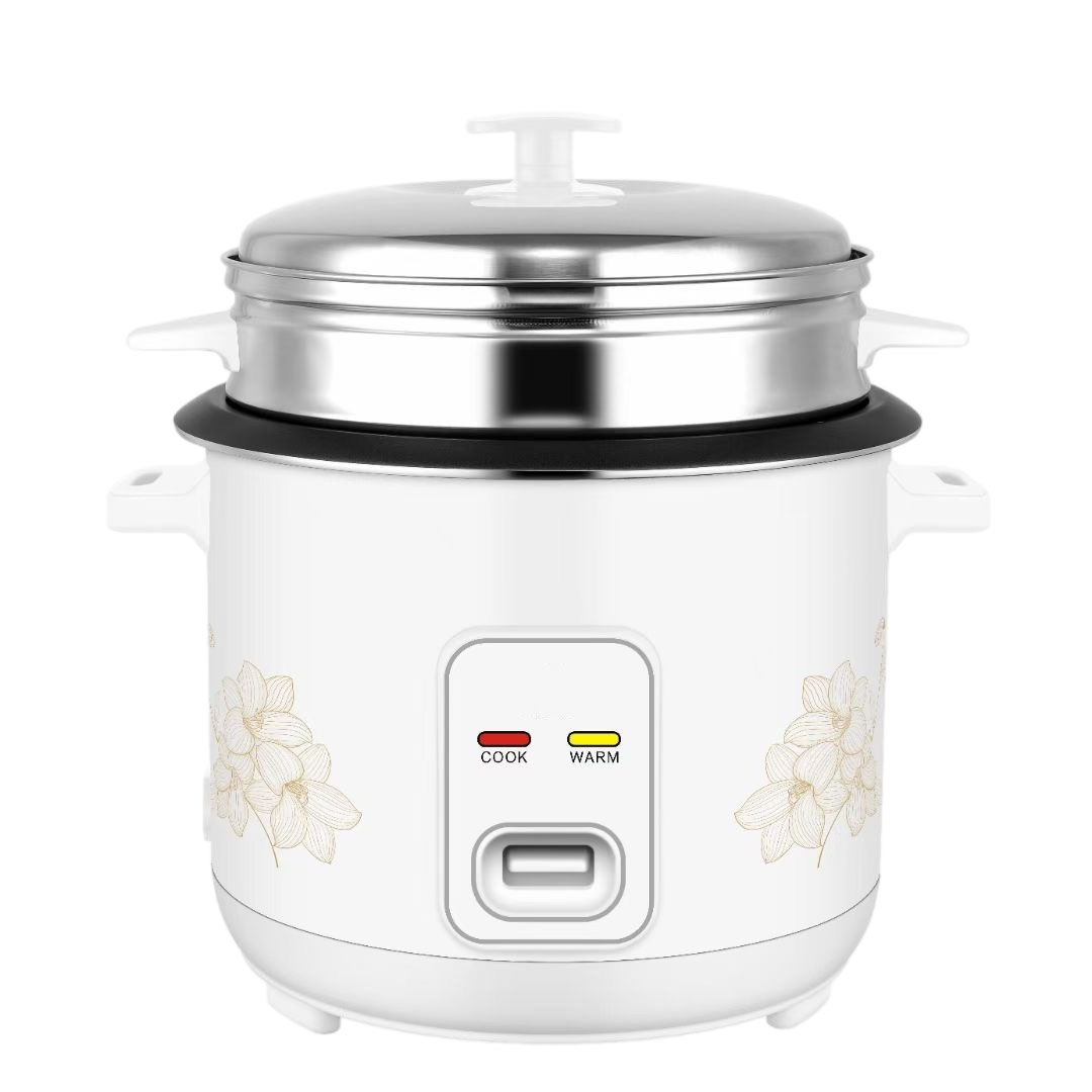 Reasonably priced Floral Design Electrical Drum Rice Cookers in Varied Sizes